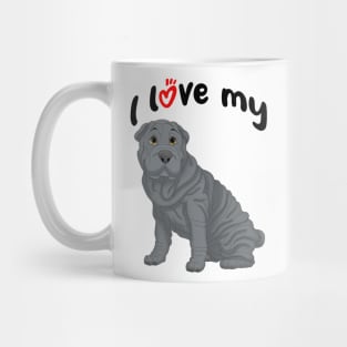 I Love My Blue Shar-Pei Dog Mug